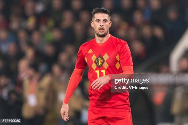 Kevin Mirallas of Belgium during the friendly match between Belgium and Japan on November 14, 2017 at the Jan Breydel stadium in Bruges, Belgium.