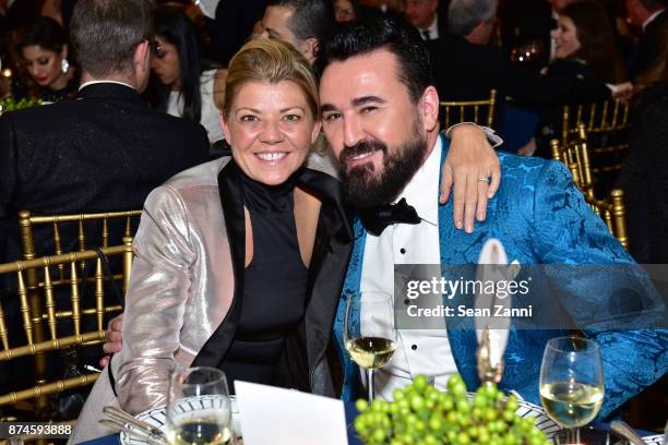 Virginie Morgon and Chris Salgardo attend Sidney Toledano and Peter Marino being honored at French Institute Alliance Francaise's Trophee des Arts...