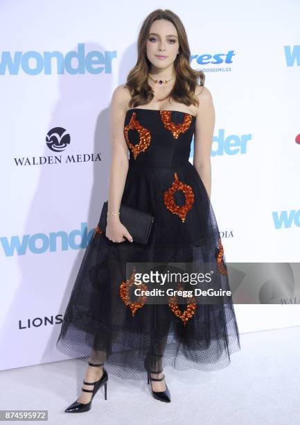 Danielle Rose Russell arrives at the premiere of Lionsgate's "Wonder" at Regency Village Theatre on November 14, 2017 in Westwood, California.