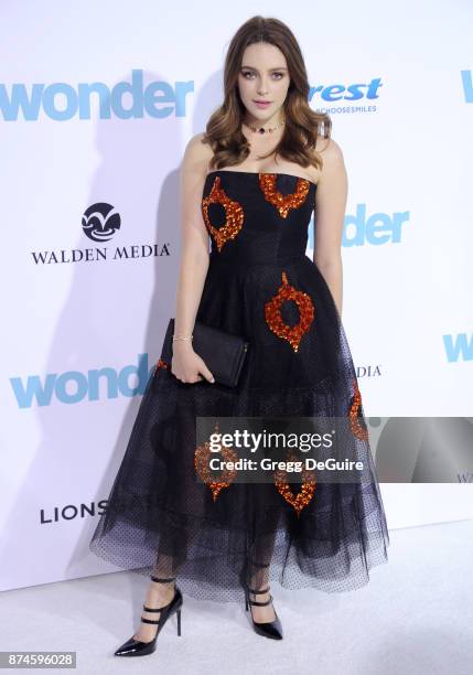 Danielle Rose Russell arrives at the premiere of Lionsgate's "Wonder" at Regency Village Theatre on November 14, 2017 in Westwood, California.