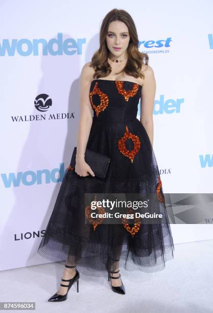 Danielle Rose Russell arrives at the premiere of Lionsgate's "Wonder" at Regency Village Theatre on November 14, 2017 in Westwood, California.