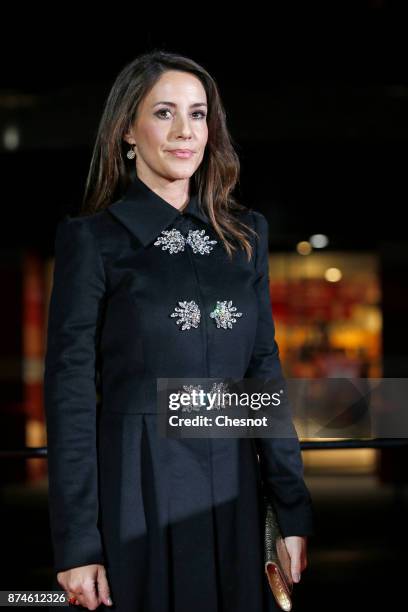 Princess Marie of Denmark attends the inauguration of the BHV Marais department store Christmas illuminations and animated shop windows for the...