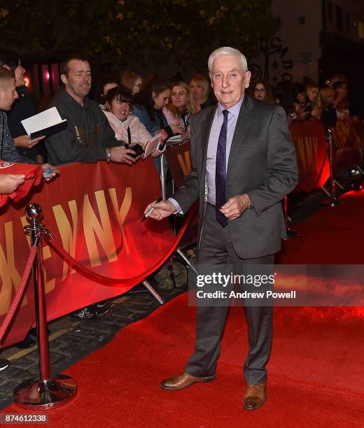 Roy Evans ex manager of Liverpool arrives at the "Kenny" film premiere at the FACT cinema on November 15, 2017 in Liverpool, England.
