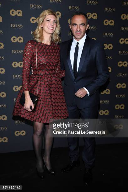 Presenter of the year Nikos Aliagas and Tina Grigoriou attend GQ Men Of The Year Awards 2017 at Le Trianon on November 15, 2017 in Paris, France.