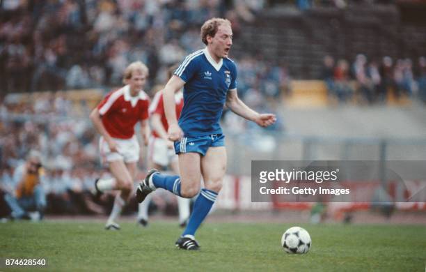 Ipswich Town striker Alan Brazil in action during the UEFA, Cup Final 2nd Leg against AZ 67 Alkmaar on May 20, 1981 in Amsterdam, Netherlands.