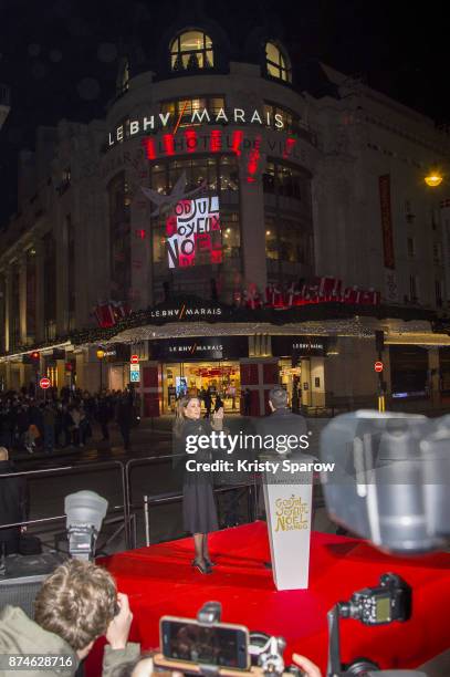 Princess Marie Cavallier of Denmark attends the Godjul Joyeux Noel Danois Christmas Decorations Inauguration at BHV Marais on November 15, 2017 in...