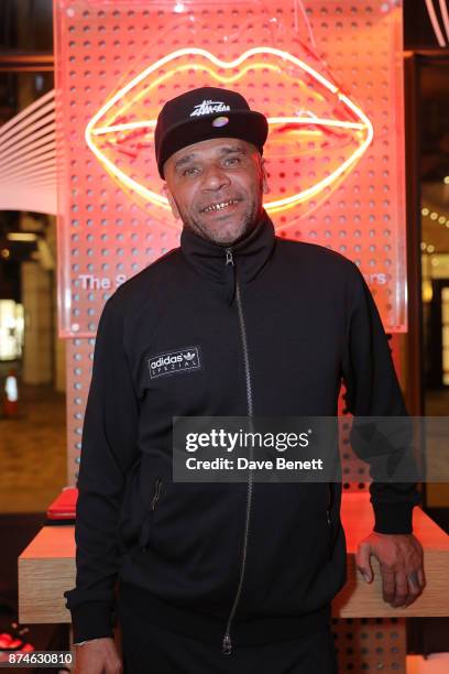 Musician Goldie attends the launch of Sonos Song Stories: Bowie - an event honouring David Bowie's work and legacy at Sonos London's new concept...