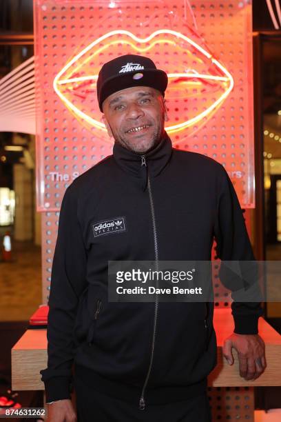 Musician Goldie attends the launch of Sonos Song Stories: Bowie - an event honouring David Bowie's work and legacy at Sonos London's new concept...