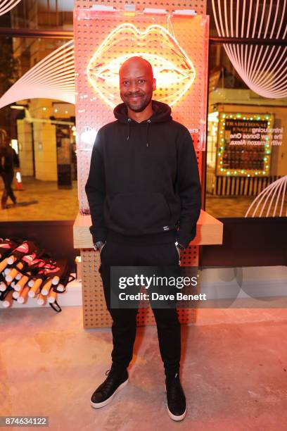 David Nyanzi attends the launch of Sonos Song Stories: Bowie - an event honouring David Bowie's work and legacy at Sonos London's new concept Store...