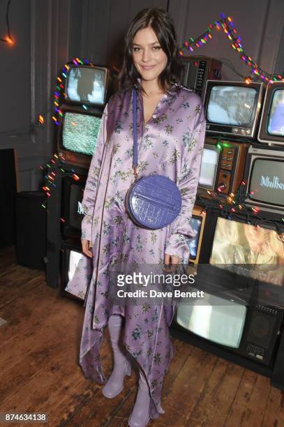 Amber Anderson attends Mulberry's 'It's Not Quite Christmas' party on November 15, 2017 in London, England.