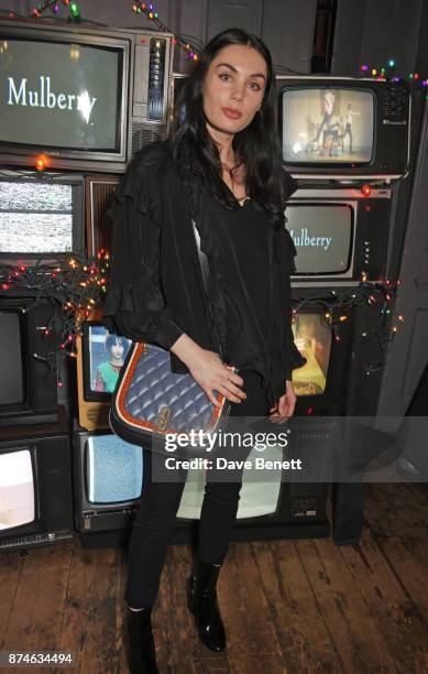 Poppy Corby-Tuech attends Mulberry's 'It's Not Quite Christmas' party on November 15, 2017 in London, England.