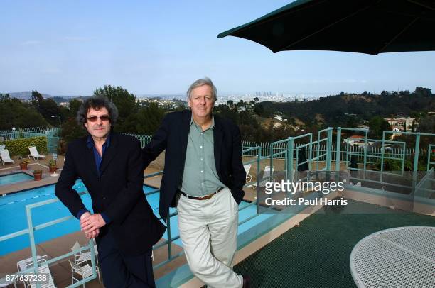 English TV and Movie writers and creators of Auf Wiedersehen, Pet , Ian Le Frenais and Dick Clement at The Mulholland Tennis Club May 1, 2002 inthe...