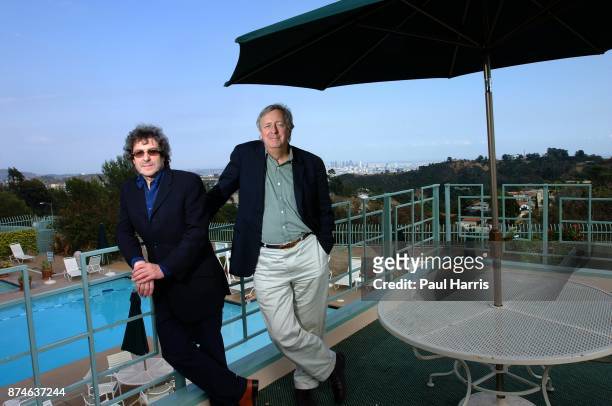 English TV and Movie writers and creators of Auf Wiedersehen, Pet , Ian Le Frenais and Dick Clement at The Mulholland Tennis Club May 1, 2002 in the...