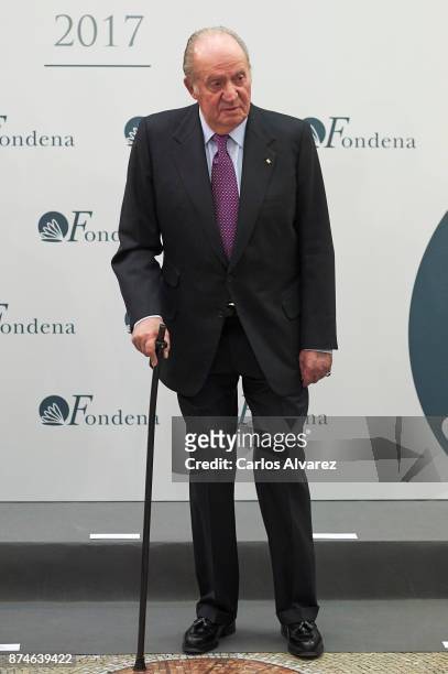 King Juan Carlos attends the FONDENA Award 2017 at the CESIC on November 15, 2017 in Madrid, Spain.