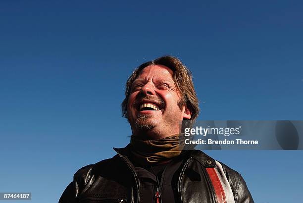Adventurer Charley Boorman is greeted by fellow motorbike enthusiasts during his next motorbike adventure for his latest documentary 'By Any Means 2'...