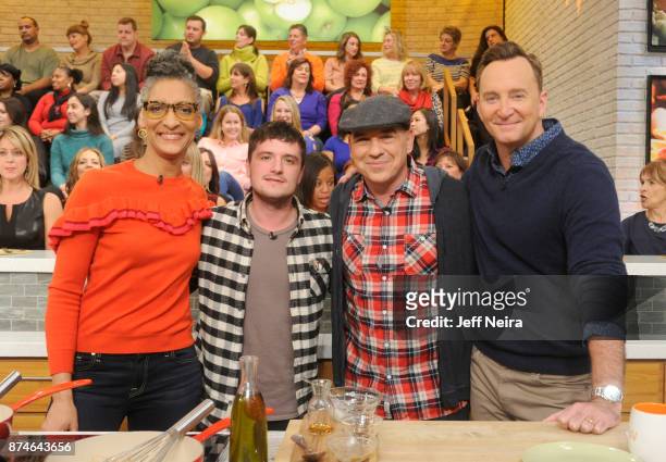 Josh Hutcherson and Suzanne Somers are guests Wednesday, November 15, 2017 on Walt Disney Television via Getty Images's "The Chew." "The Chew" airs...