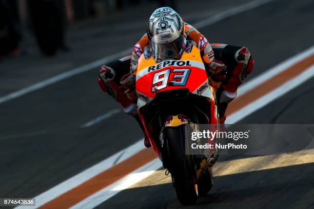 Marc Marquez Repsol Honda Team during the tests of the new season, MotoGP 2018. Circuit of Ricardo Tormo,Valencia, Spain. Wednesday 15th of november...