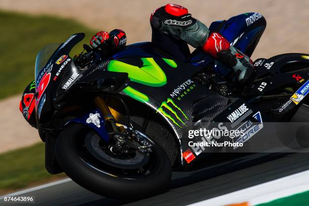 Maverick Viñales Movistar Yamaha MotoGP during the tests of the new season, MotoGP 2018. Circuit of Ricardo Tormo,Valencia, Spain. Wednesday 15th of...