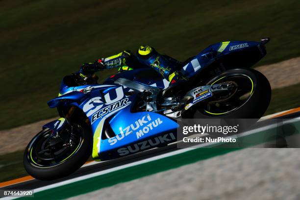Andrea Iannone Team Suzuki Ecstar during the tests of the new season, MotoGP 2018. Circuit of Ricardo Tormo,Valencia, Spain. Wednesday 15th of...