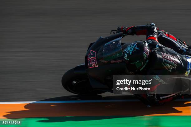 During the tests of the new season, MotoGP 2018. Circuit of Ricardo Tormo,Valencia, Spain. Wednesday 15th of november 2017.