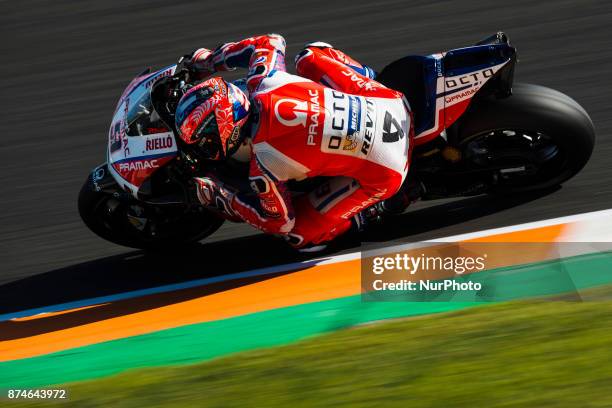 Danilo Petrucci Octo Pramac Racing Ducati during the tests of the new season, MotoGP 2018. Circuit of Ricardo Tormo,Valencia, Spain. Wednesday 15th...