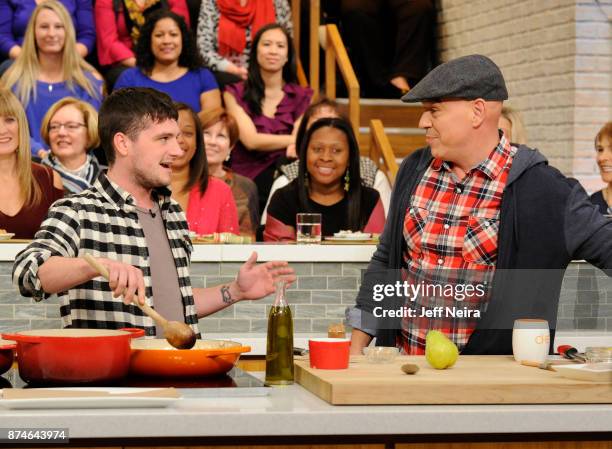 Josh Hutcherson and Suzanne Somers are guests Wednesday, November 15, 2017 on Walt Disney Television via Getty Images's "The Chew." "The Chew" airs...