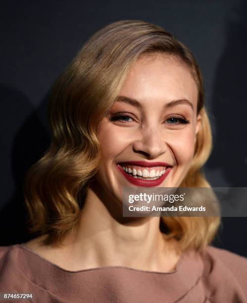 Actress Sarah Gadon arrives at the AFI FEST 2017 Presented By Audi Cinema Italian Style Kick-Off Event and Inaugural Cinecitta Key Award Ceremony at...