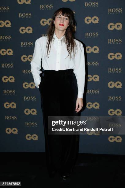 Awarded as "Female Singer" of the year, Juliette Armanet attends the GQ Men of the Year Awards 2017 at Le Trianon on November 15, 2017 in Paris,...