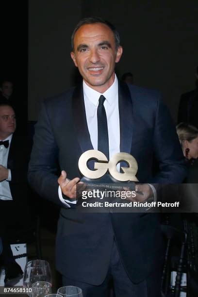 Awarded as Animator of the year, Nikos Aliagas attends the GQ Men of the Year Awards 2017 at Le Trianon on November 15, 2017 in Paris, France.