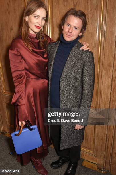 Roksanda Ilincic and Christopher Kane attend Erin O'Connor's MBE party at Claridge's Hotel on November 15, 2017 in London, England.