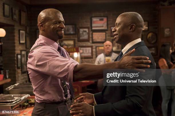 The Venue" Episode 506 -- Pictured: Terry Crews as Terry Jeffords, Andre Braugher as Ray Holt --