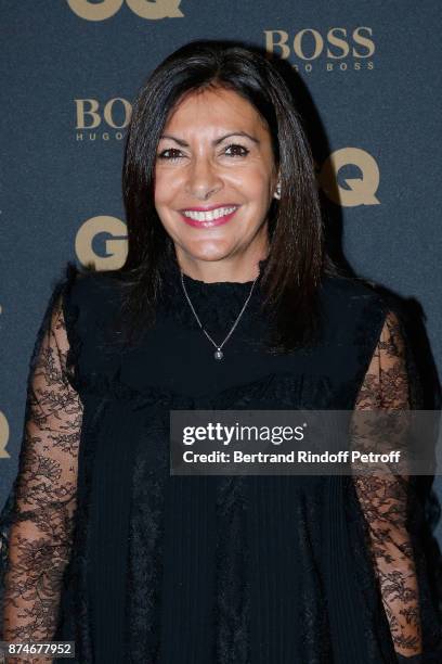 Awarded as Political Womman of the year, Mayor of Paris Anne Hidalgo attends the GQ Men of the Year Awards 2017 at Le Trianon on November 15, 2017 in...