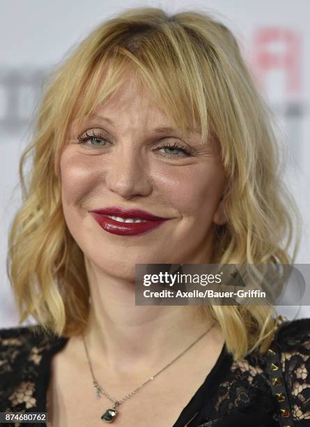 Singer Courtney Love arrives at the AFI FEST 2017 presented by Audi - screening of 'The Disaster Artist' at TCL Chinese Theatre on November 12, 2017...