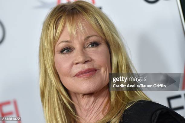 Actress Melanie Griffith arrives at the AFI FEST 2017 presented by Audi - screening of 'The Disaster Artist' at TCL Chinese Theatre on November 12,...