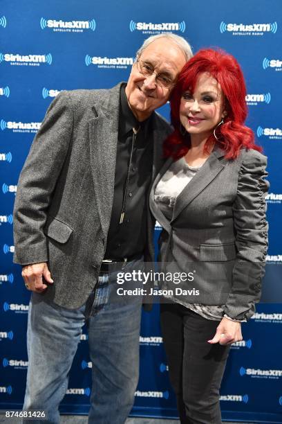 SiriusXM Host Charlie Monk and Recording Artist and Author, Naomi Judd arrive at the SiriusXM Music City Theatre on November 15, 2017 in Nashville...