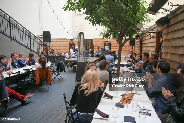 Guests seen during DIRECTV Presents The Directors Table with A24 and IndieWire at Wood & Vine on November 15, 2017 in Hollywood, California.