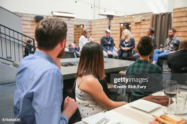 Guests seen during DIRECTV Presents The Directors Table with A24 and IndieWire at Wood & Vine on November 15, 2017 in Hollywood, California.