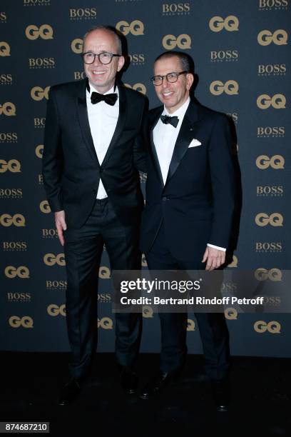 Managing Director at Hugo Boss, Volker Herre and Chairman and Chief Executive of Conde Nast International Jonathan Newhouse attend the GQ Men of the...
