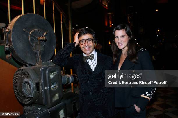 Ariel Wizman and his wife Osnath Assayag attend the GQ Men of the Year Awards 2017 at Le Trianon on November 15, 2017 in Paris, France.