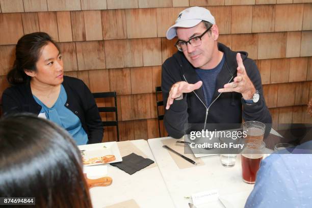 Directors Chad Hartigans speaks during DIRECTV Presents The Directors Table with A24 and IndieWire at Wood & Vine on November 15, 2017 in Hollywood,...