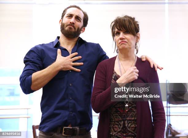 Cooper Grodin and Beth Leavel perform at the press presentation for The Holiday Return of the Broadway Hit Musical 'Annie' at the New 42nd Street...