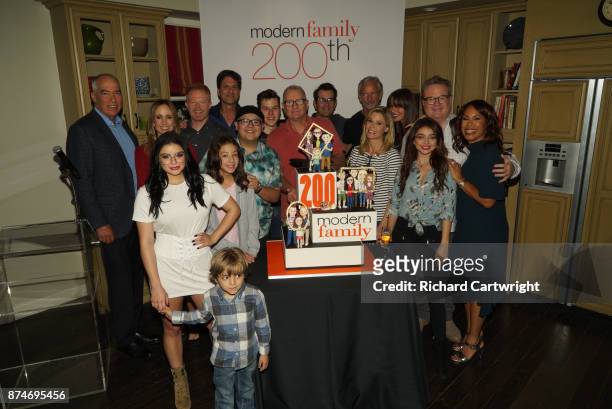Modern Family celebrates its milestone 200th episode Celebration. JESSE TYLER FERGUSON, JEREMY MAGUIRE, ARIEL WINTER, RICO RODRIGUEZ, AUBREY...