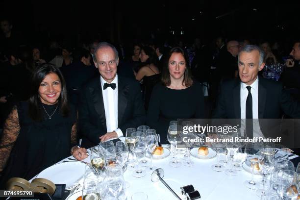 Awarded as Political Womman of the year, Mayor of Paris Anne Hidalgo, CEO of Condenast France Xavier Romatet, Anne-Charlotte Houze and journalist...