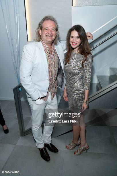 Daniel Laporte and Jamie Watkins attend the Blu Perfer & Blue Brut Launch Party for The 2018 8th annual Better World Awards on November 15, 2017 in...