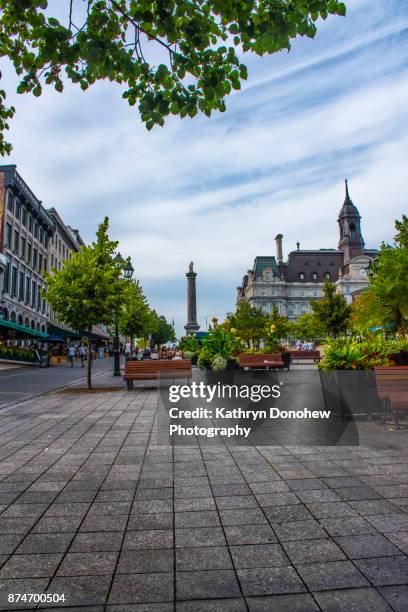montreal city hall - place jacques cartier stock pictures, royalty-free photos & images