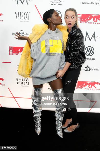 Dancer Nikeata Thompson and fashion designer Marina Hoermanseder attend the New Faces Award Style 2017 at The Grand on November 15, 2017 in Berlin,...