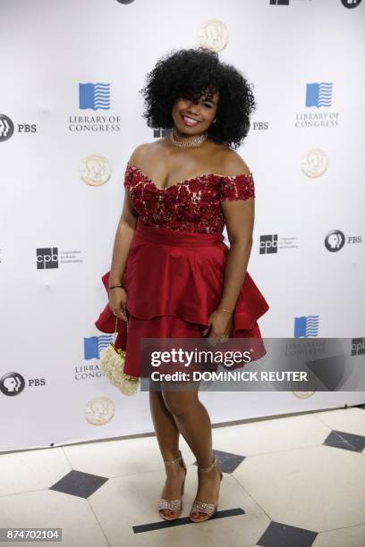 Singer Wé McDonald arrives for the Library of Congress Gershwin Prize Honorees Tribute Concert in Washington, DC on November 15, 2017. / AFP PHOTO /...