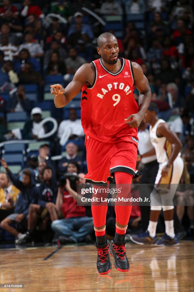 Ibaka Raptors Serge Ibaka of the Toronto Raptors reacts against the New Orleans ...