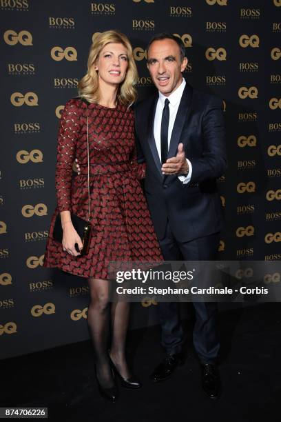 Nikos Aliagas and his companion Tina Grigoriou attend GQ Men Of The Year Awards 2017, at Le Trianon on November 15, 2017 in Paris, France.