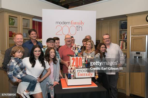 The Cast of Modern Family along with show runners attend ABC Celebrates The 200th Episode Of "Modern Family" at Fox Studios on November 15, 2017 in...